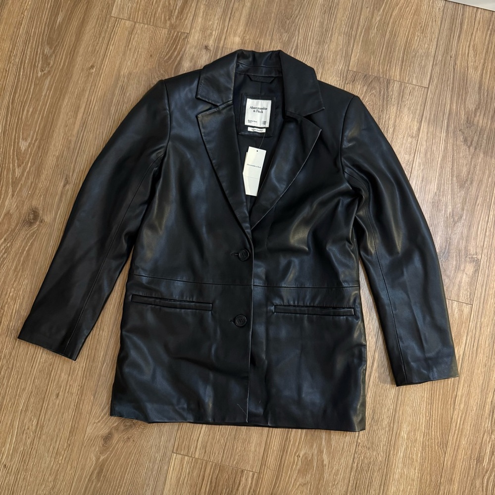 Abercrombie & Fitch Black Leather Jacket
